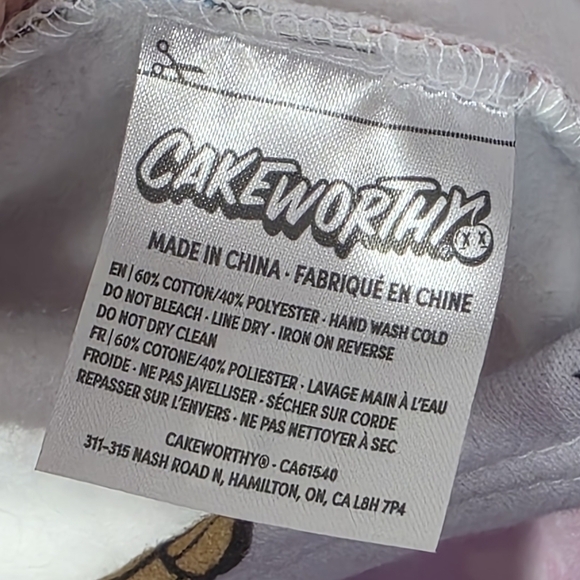 Cakeworthy x Bratz Print White Crop Hoodie Size 3XL - Picture 6 of 10
